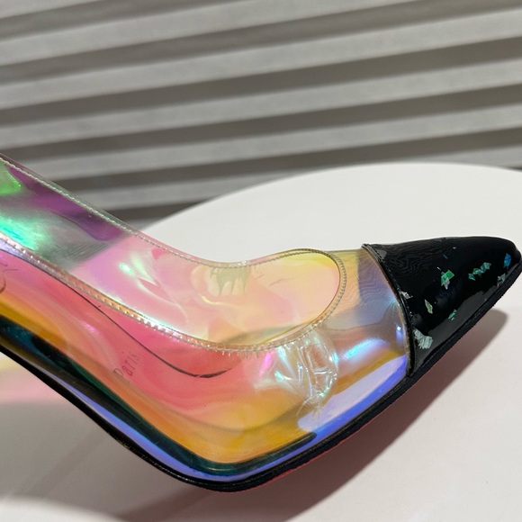 🌺 CHRISTIAN LOUBOUTIN🌺 Iridescent PVC Debout Size: 36.5 - Picture 12 of 16
